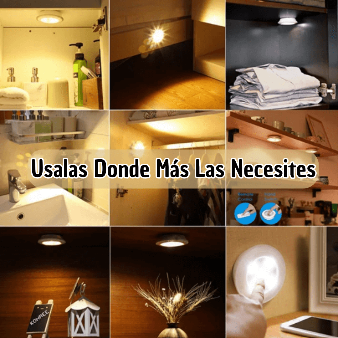 Pack De 3 Luces LED + Control Remoto (Incluye soporte para control)