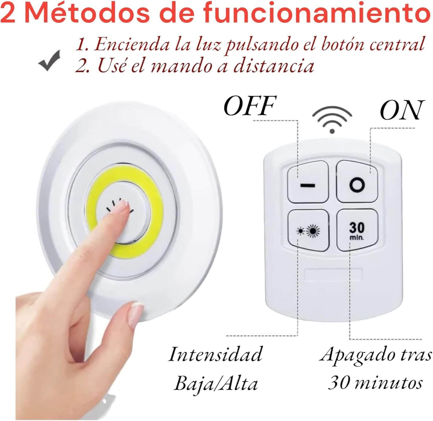 Pack De 3 Luces LED + Control Remoto (Incluye soporte para control)