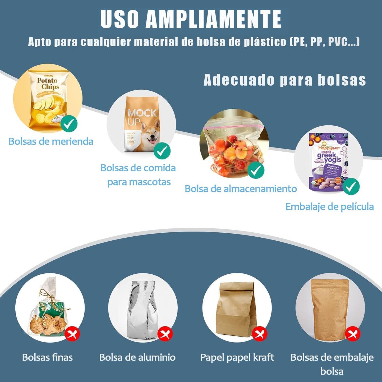Mini Sellador de Bolsas - Recargable + Cable USB C Para Carga