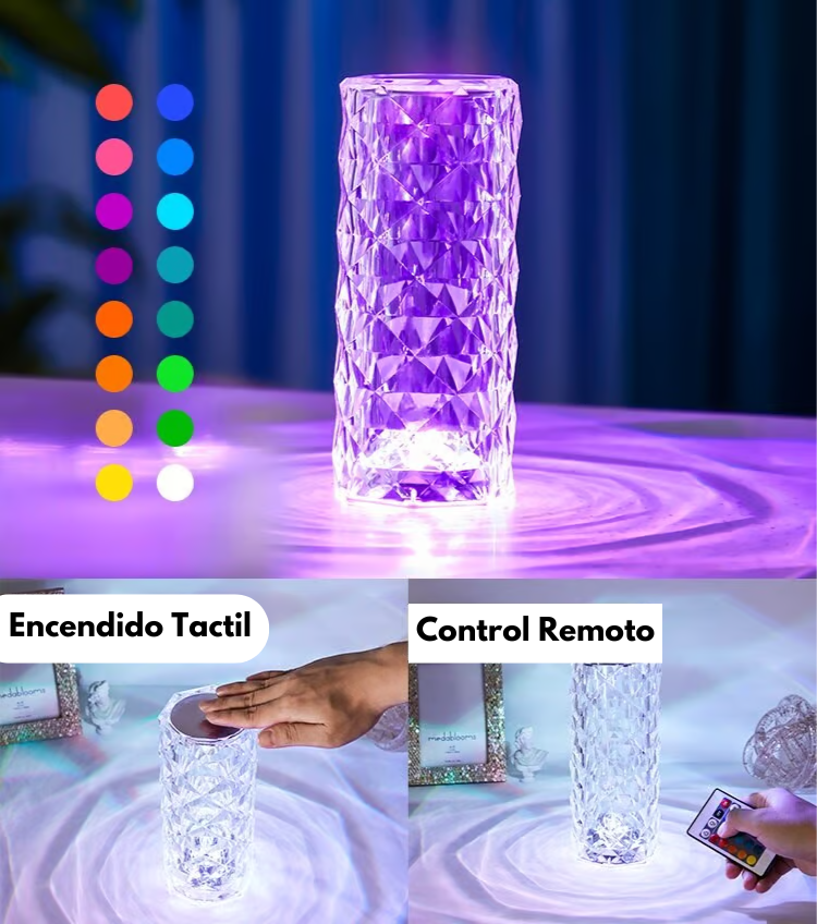 Lámpara Táctil Multicolor ✨ + Control Remoto