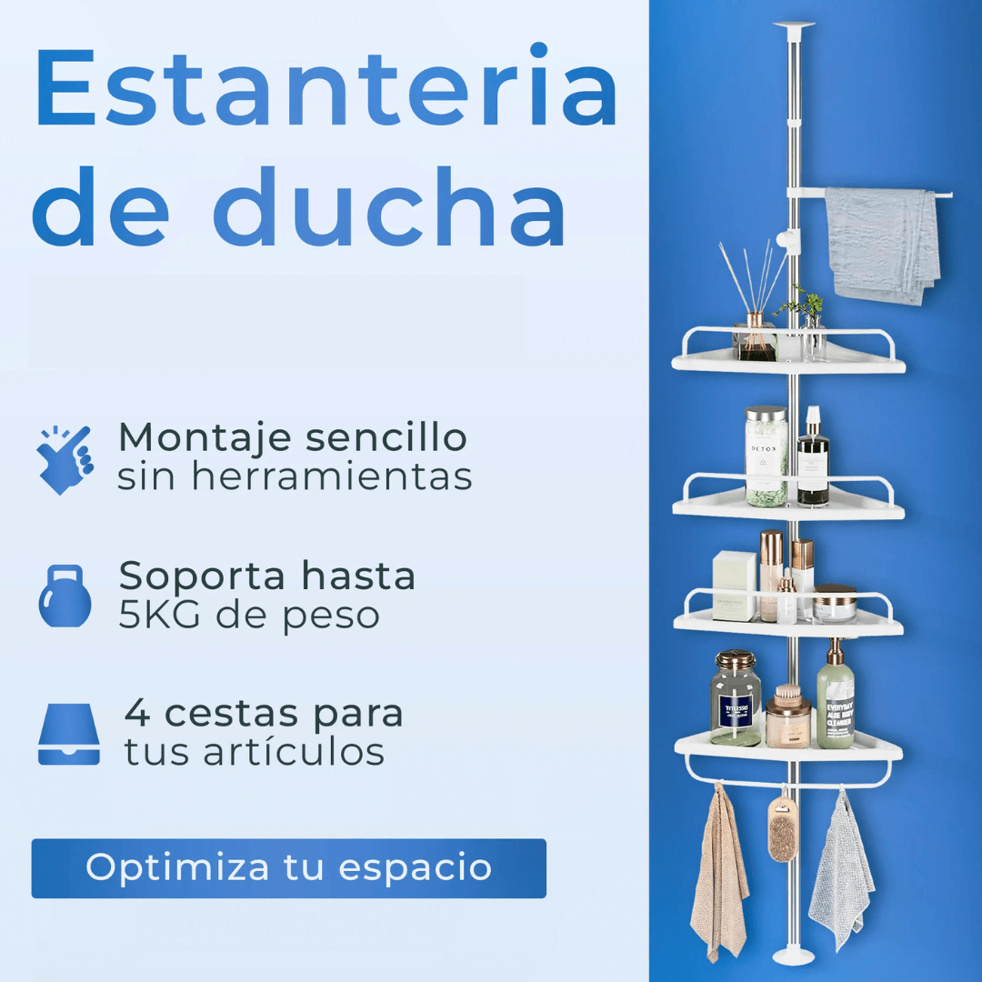 Organizador de Ducha Ajustable "Más Espacio, Menos Desorden"