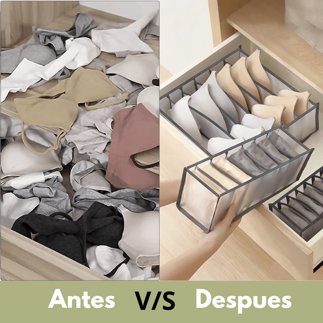 Set X 3 Organizador Ropa (Gris) "Adiós Desorden"
