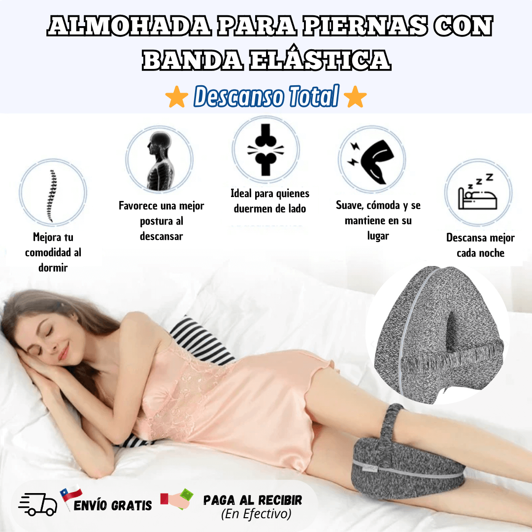 Almohada Para Piernas Con Banda Elástica "Descanso Total"