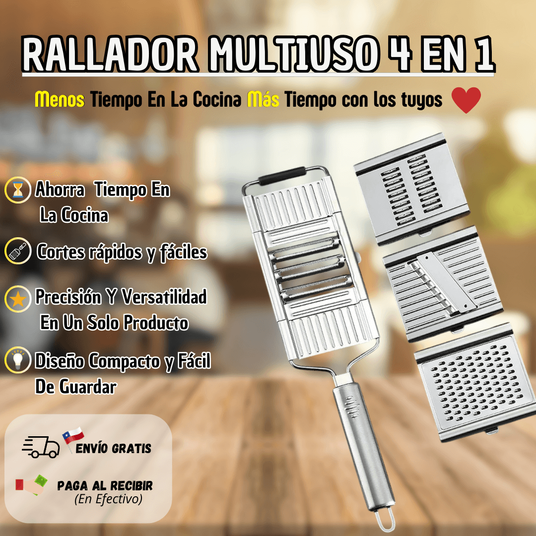 Rallador Multiuso 4 en 1 (Envío Gratis)