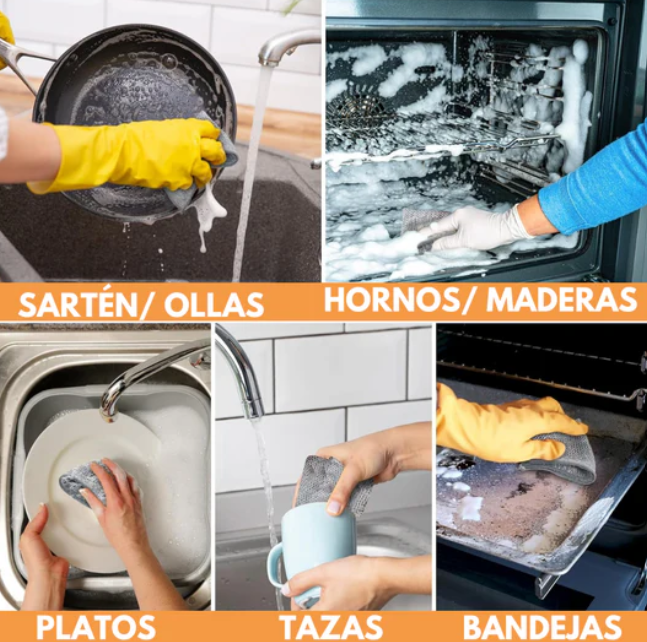 Paños De Limpieza Antiadherente- Pack 5 Unidades