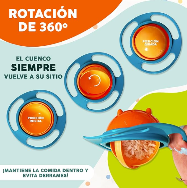 ⭐Bowl 360° Anti Derrame - 2 Unidades Al Precio de 1 !!