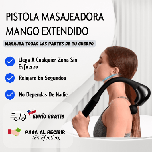 Pistola Masajeador Mango Extendido